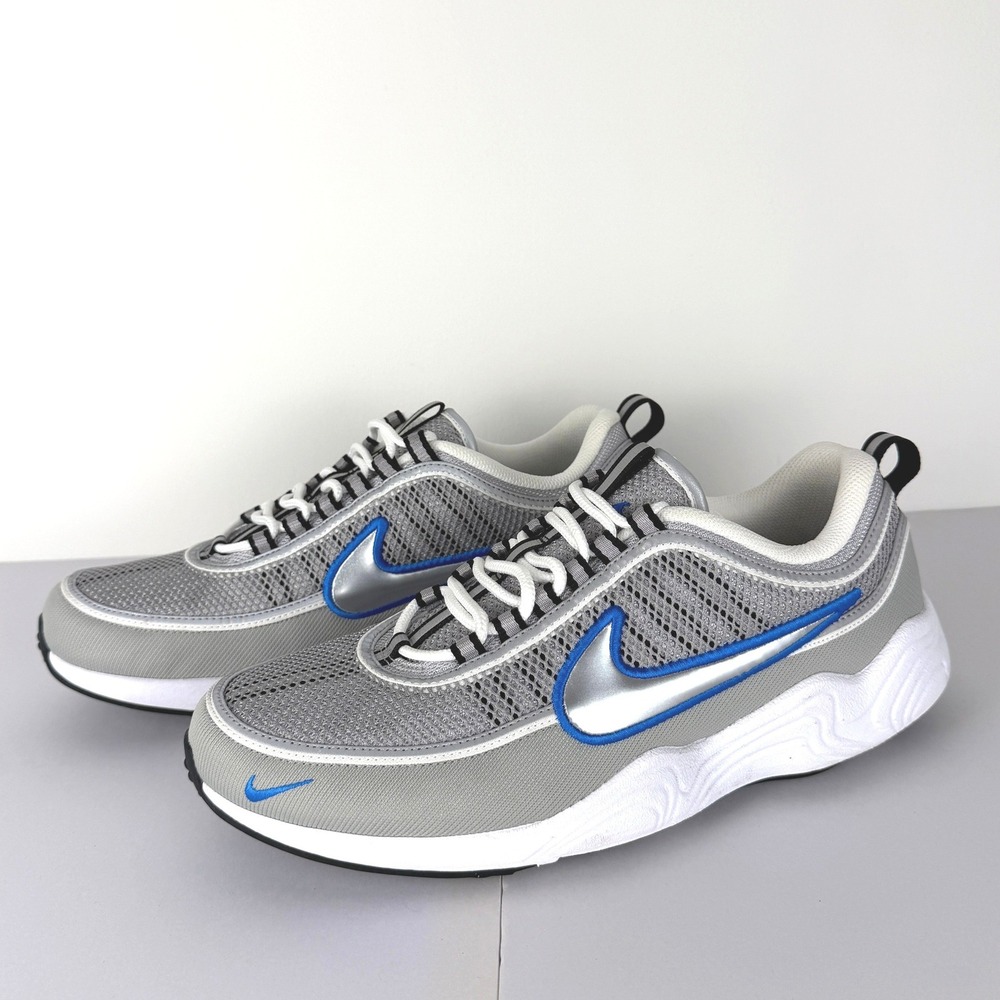 Nike Air‎ Zoom Spiridon Cage 2 Metallic Silver Navy Mens 10.5 HF9117-003 Running